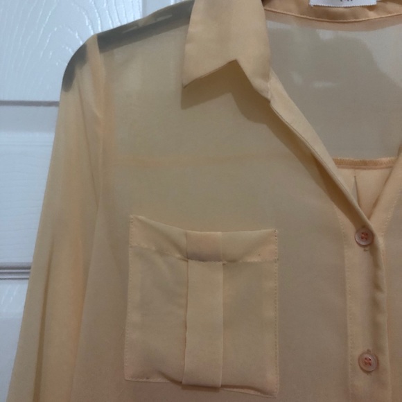 Blu Pepper orange ombre roll tab long sleeves szL - Picture 3 of 5